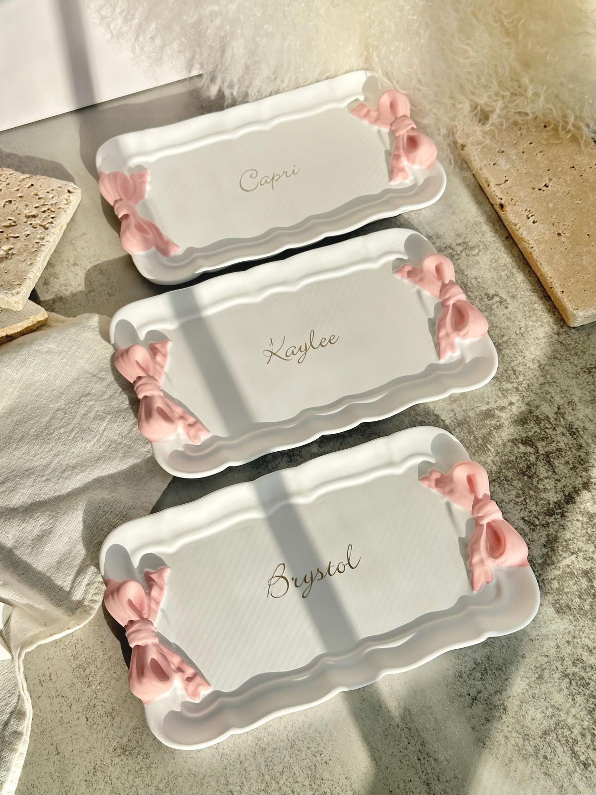 Molde Bandeja Rectangular con Lazos