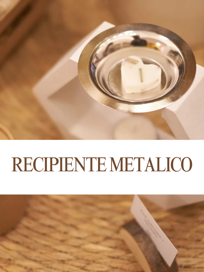 RECIPIENTE METALICO PARA QUEMADORES DE CERA