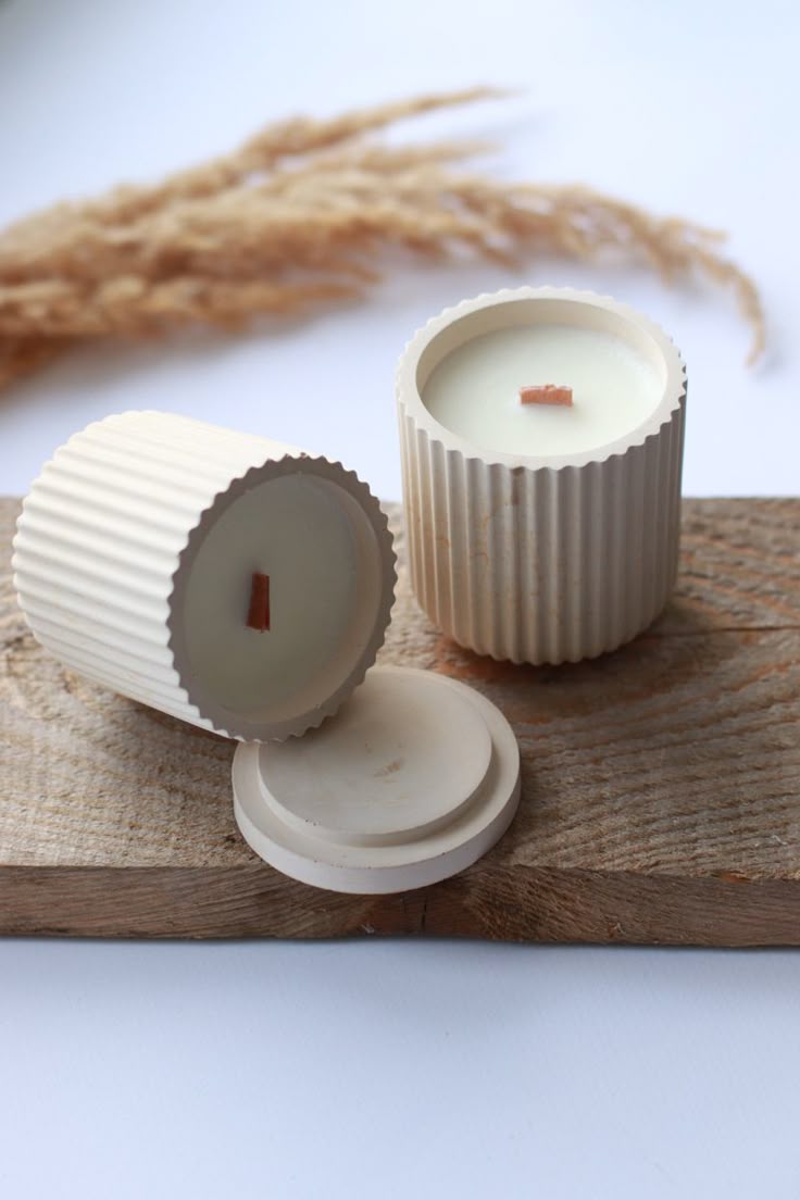 Molde Vaso Estriado con Tapa