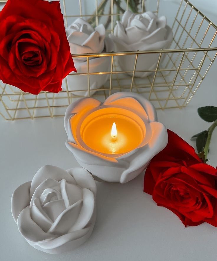 Molde Flor Rosa con Tapa