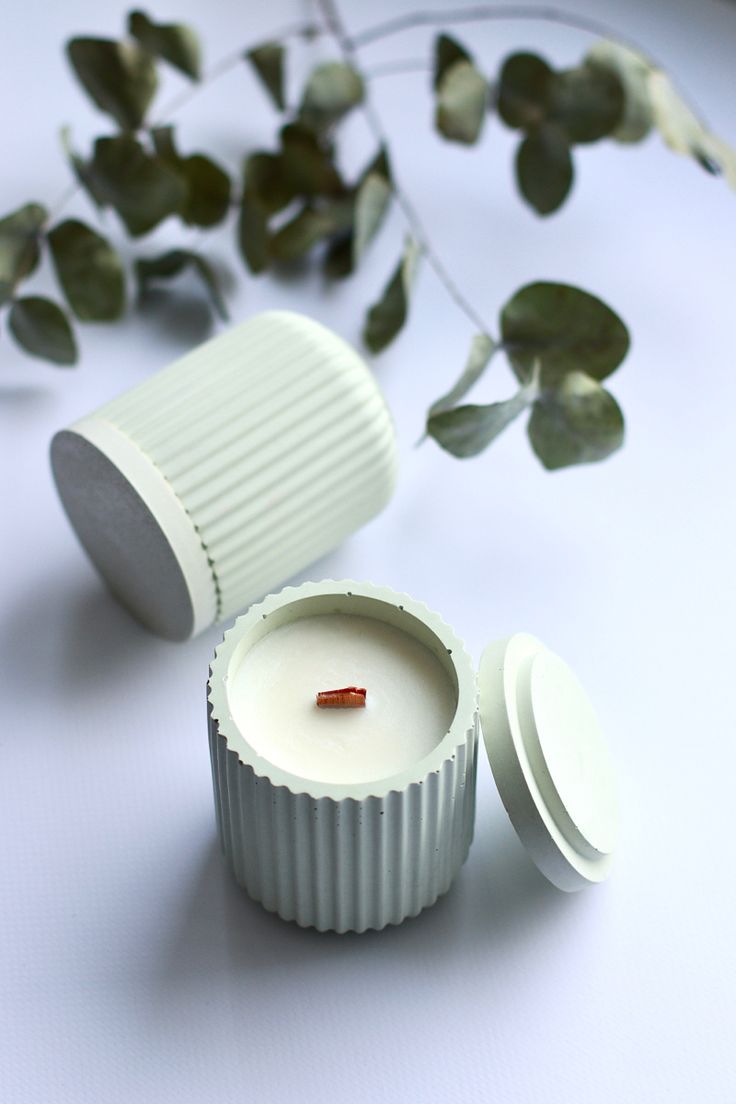 Molde Vaso Estriado con Tapa