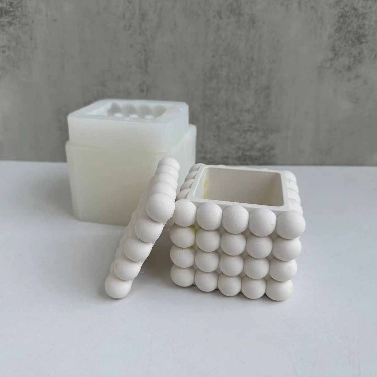 🤍 Molde Caja Bubble con Tapa