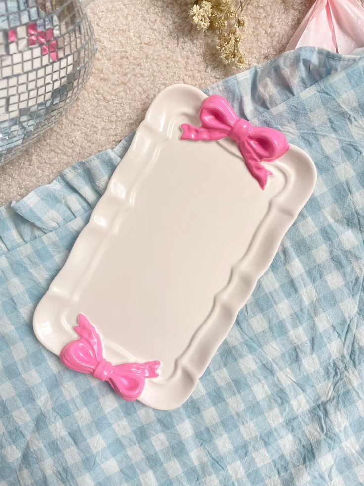 Molde Bandeja Rectangular con Lazos